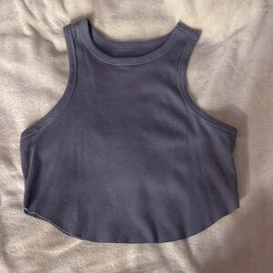 Women's Sleeveless Ribbed Top - Gray
